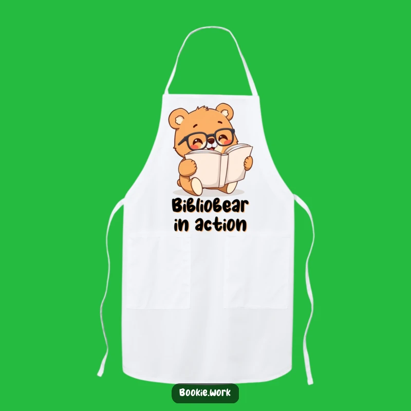 Funny Bear Reading Apron: Cheerful Chef's Companion, Great Cooking Gift