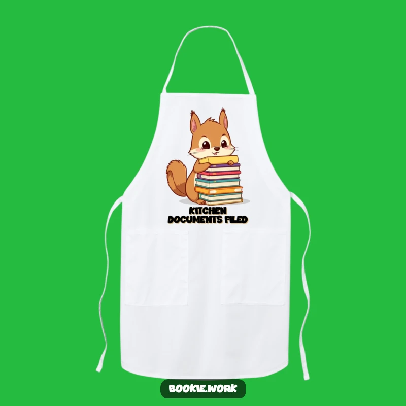 Funny Squirrel Organizer Apron: Tidy Chef's Companion, Great Kitchen Gift
