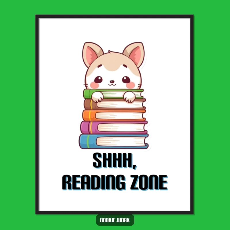 Funny Shy Book Lover Poster - Add Quiet Charm to Your Walls!