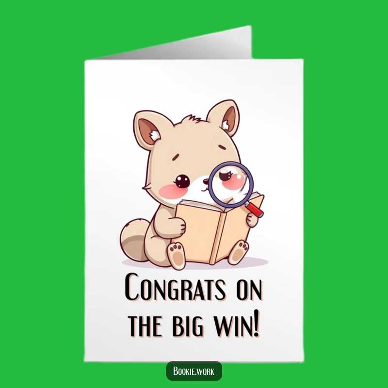 Free Printable Congrats Card: Animal Uncovers Success - Funny Downloadable Gift