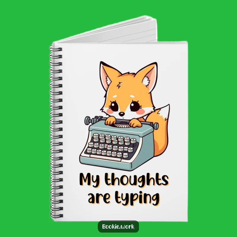 Funny Fox Typewriter Notebook: Writer's Journal, Perfect Creative Gift