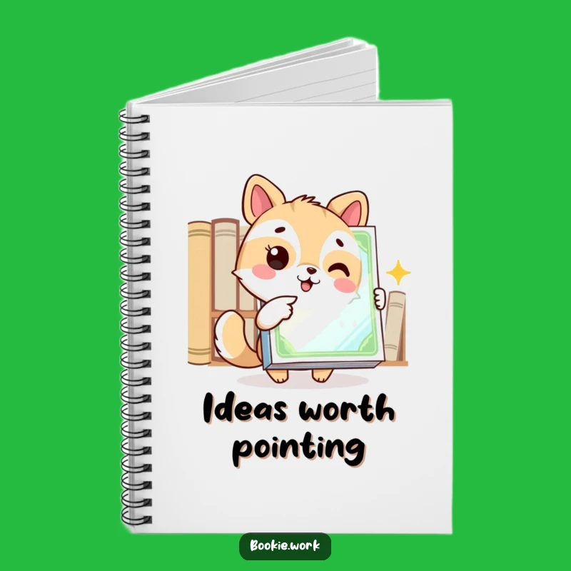 Funny Notebook: Animal's Excited Point to Gleaming Book Cover